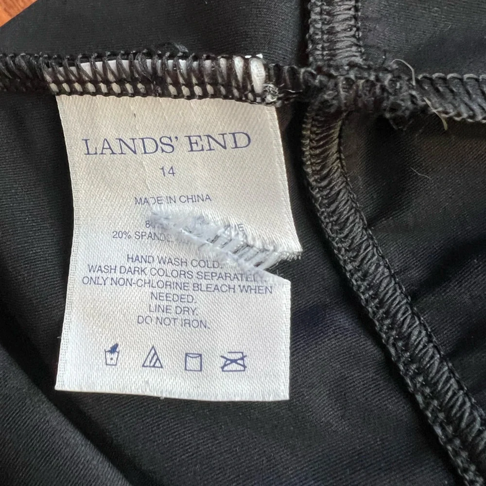 Lands' End Black Swim Coverup Size 14